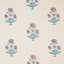Schumacher Poppy Hand Block Print Rose & Sky Fabric