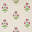 Schumacher Poppy Hand Block Print Rose & Grass Fabric