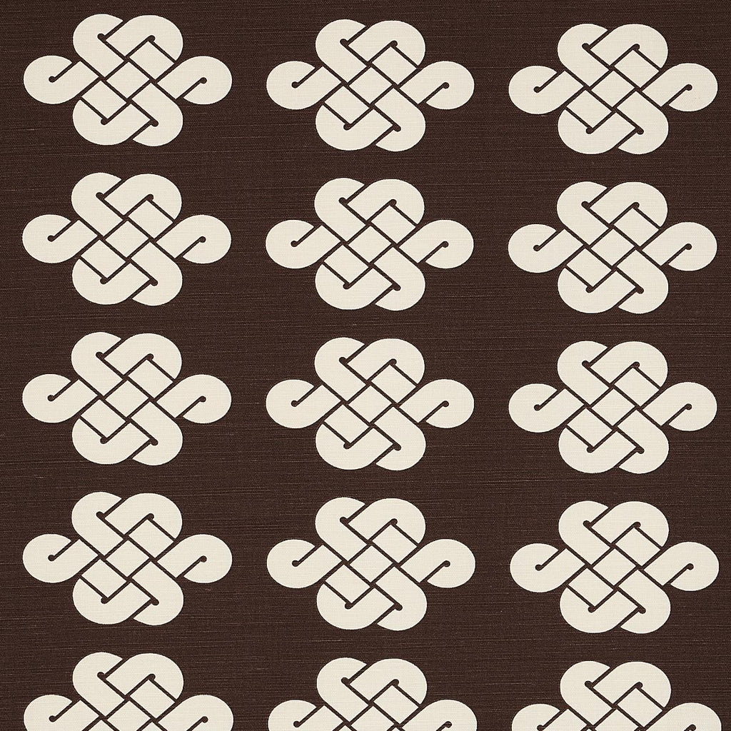 Schumacher Penelope Knot Brown Fabric