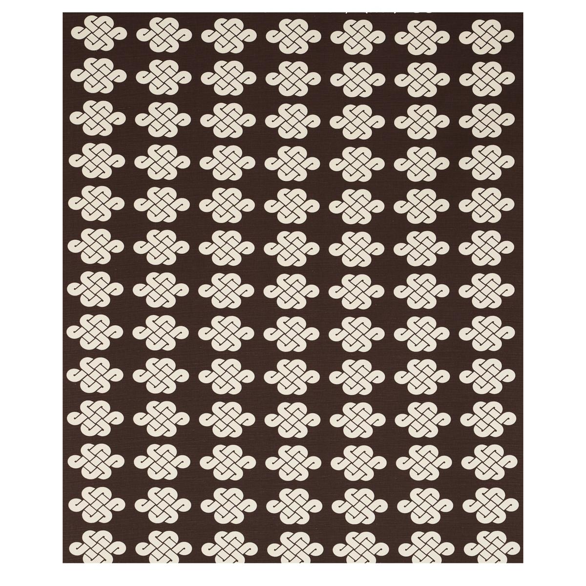 Schumacher Penelope Knot Brown Fabric