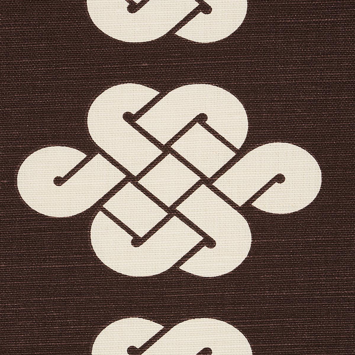 Schumacher Penelope Knot Brown Fabric