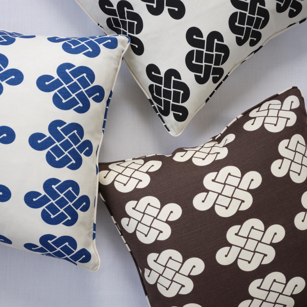 Schumacher Penelope Knot Brown Fabric