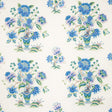 Schumacher Ashford Linen Cornflower And Lilac Fabric