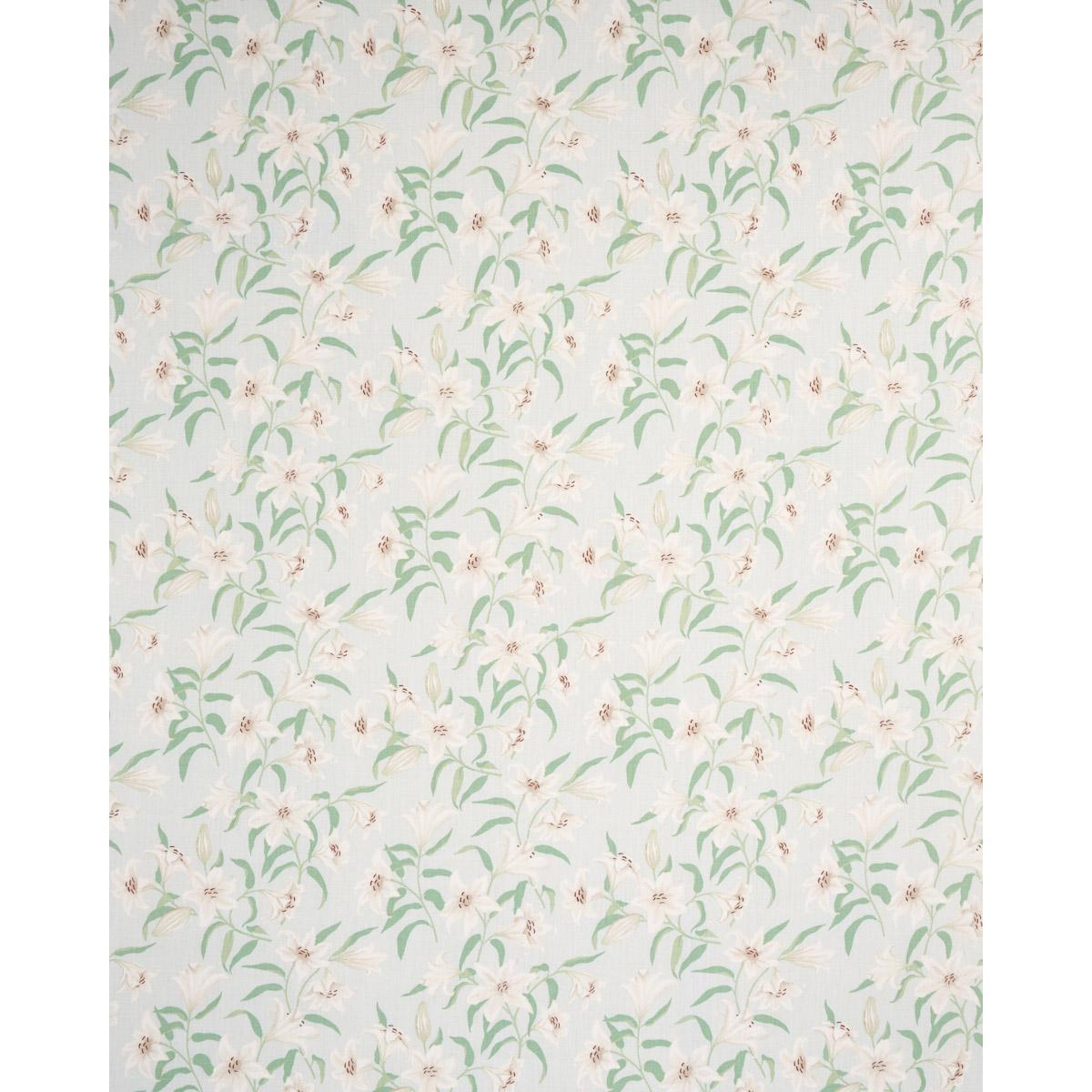 Schumacher Scattered Lilies Sky Fabric