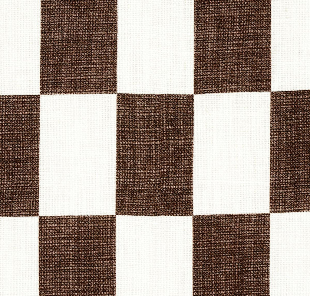 Schumacher Loose Check Brown Fabric