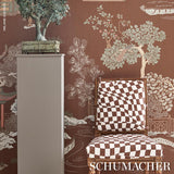 Schumacher Loose Check Brown Fabric