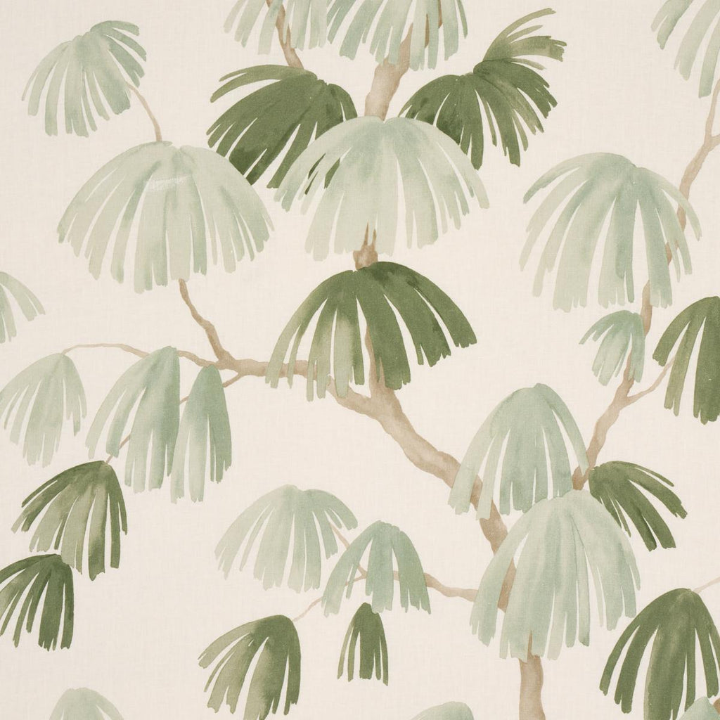 Schumacher Weeping Pine Sage Fabric