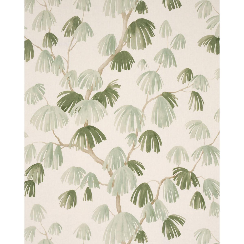 Schumacher Weeping Pine Sage Fabric