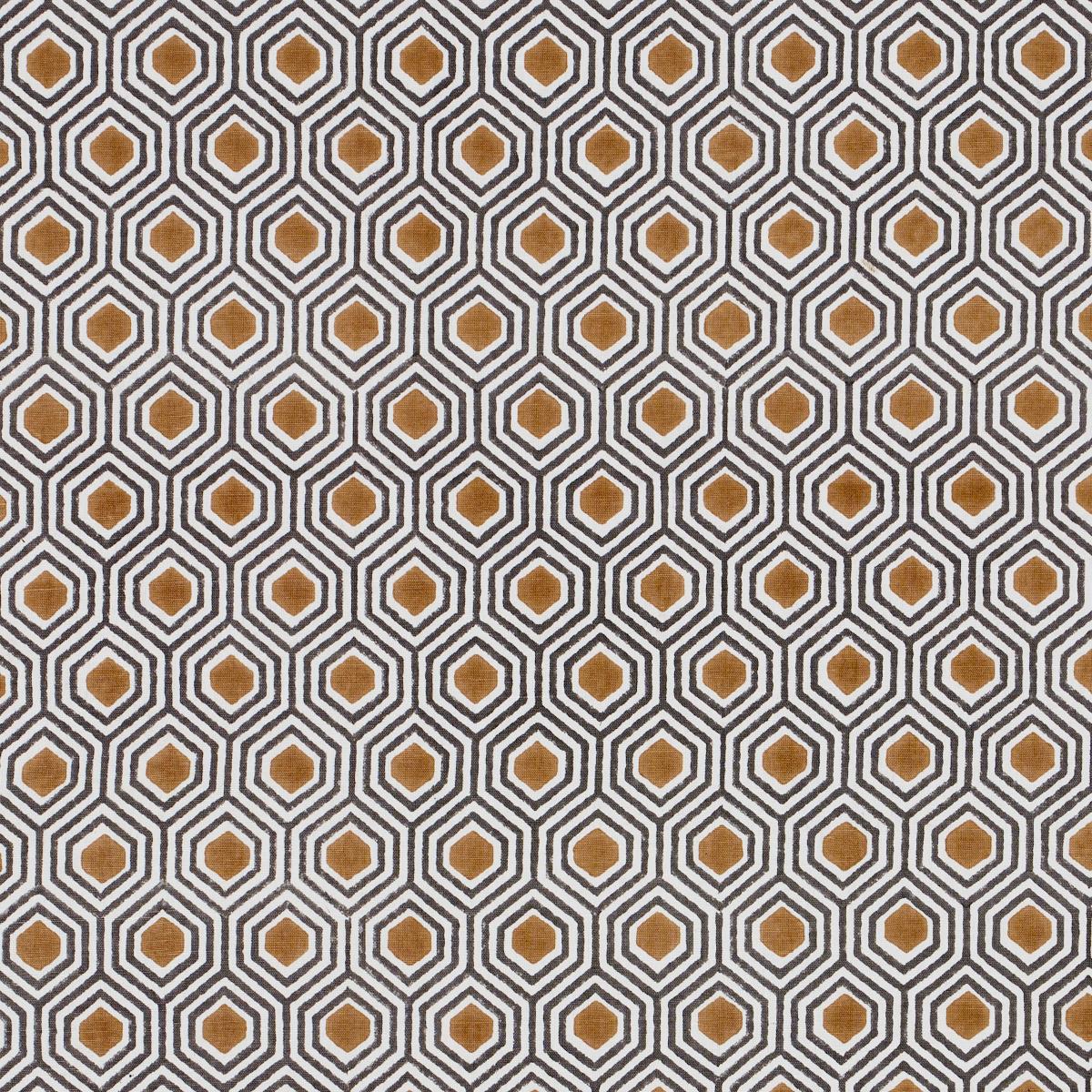 Schumacher Otis Hand Print Dark Neutral Fabric