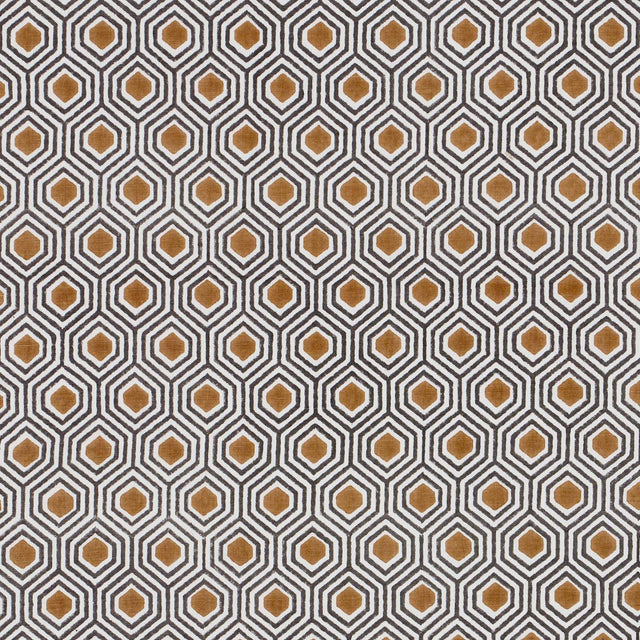 Schumacher Otis Hand Print Dark Neutral Fabric