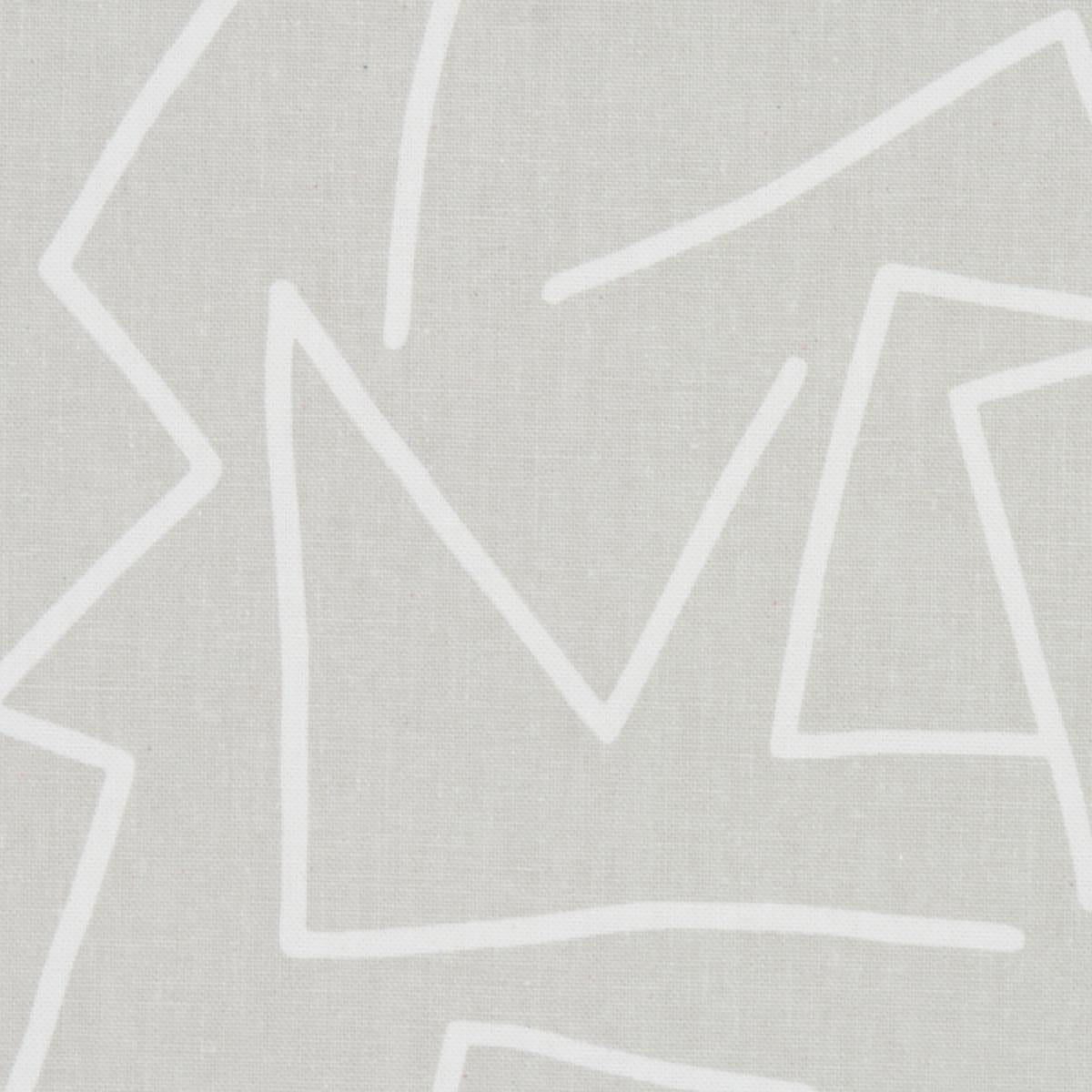 Schumacher Tangent Print Grey Fabric