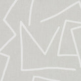 Schumacher Tangent Print Grey Fabric