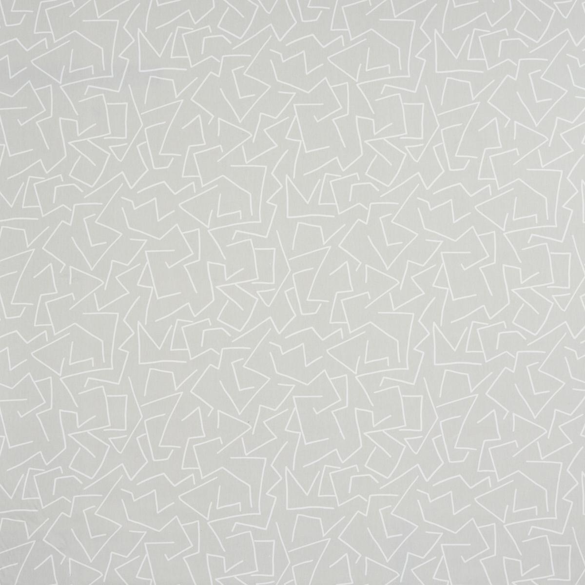 Schumacher Tangent Print Grey Fabric