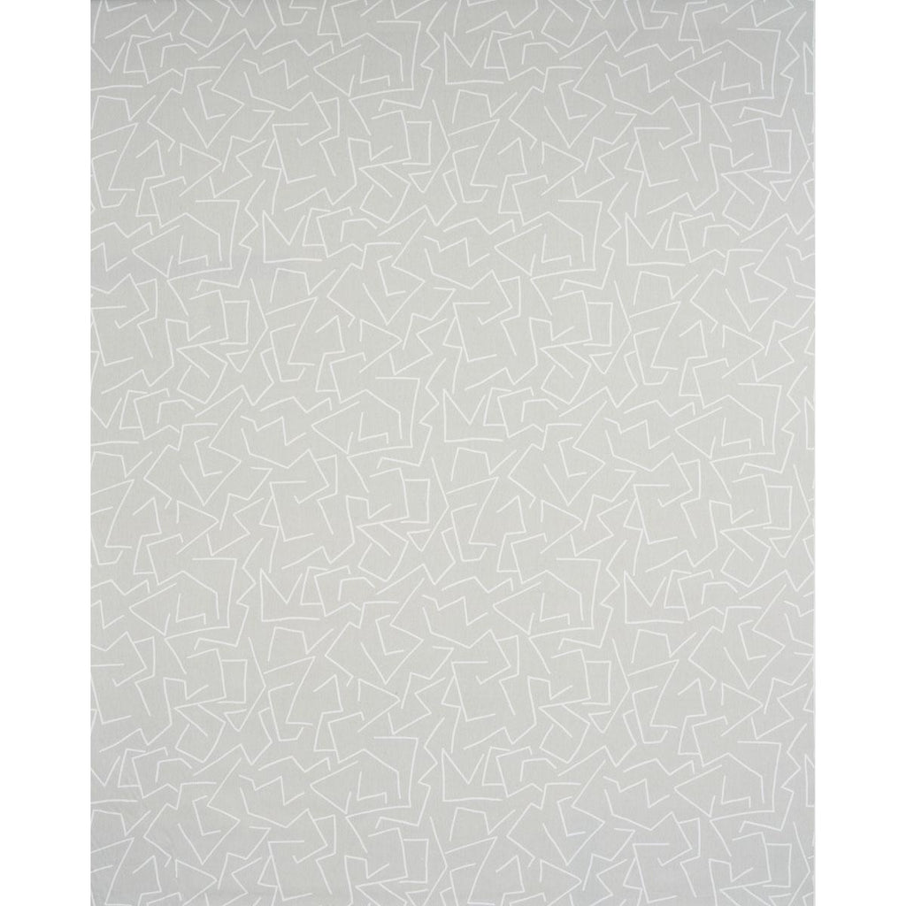 Schumacher Tangent Print Grey Fabric