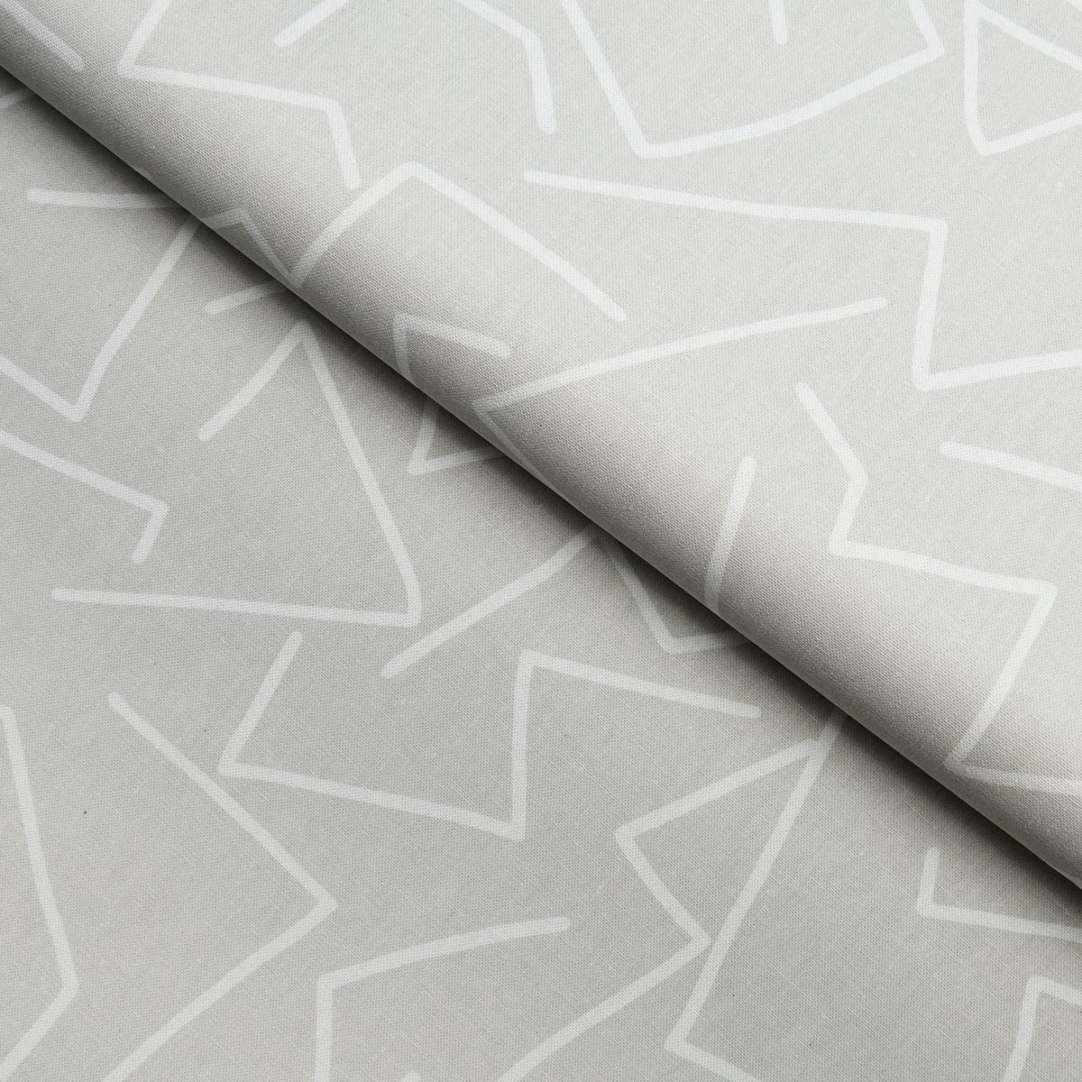 Schumacher Tangent Print Grey Fabric