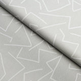 Schumacher Tangent Print Grey Fabric
