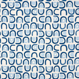 Schumacher Threshold Printed Linen Lapis Fabric