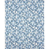 Schumacher Threshold Printed Linen Lapis Fabric
