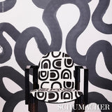 Schumacher Threshold Printed Linen Lapis Fabric