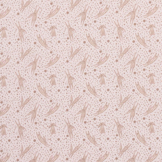 Schumacher Rabbit High Performance Print Blush Fabric