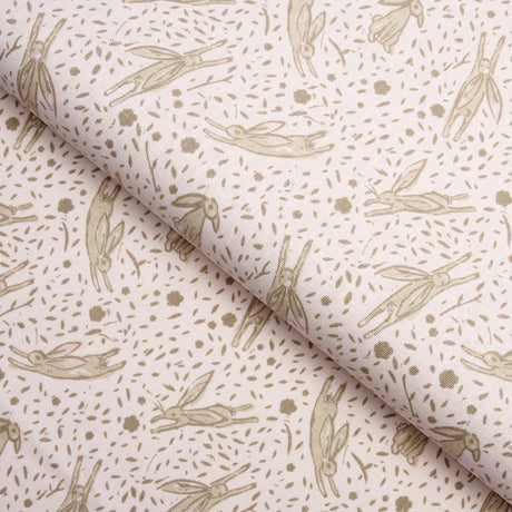 Schumacher Rabbit High Performance Print Blush Fabric