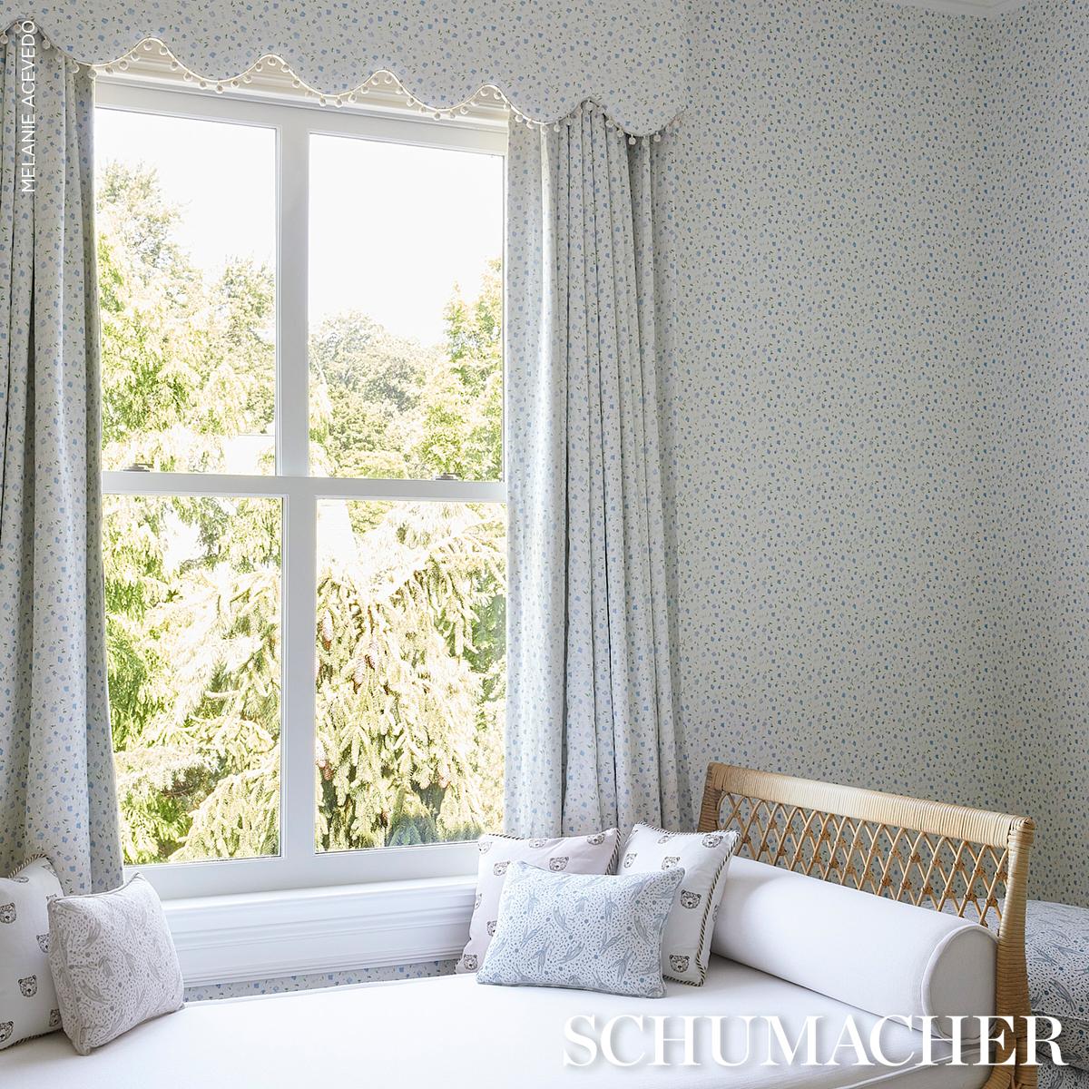 Schumacher Rabbit High Performance Print Blush Fabric