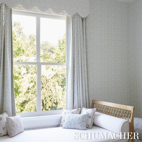 Schumacher Rabbit High Performance Print Blush Fabric