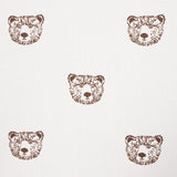 Schumacher Bear High Performance Print Ivory Fabric