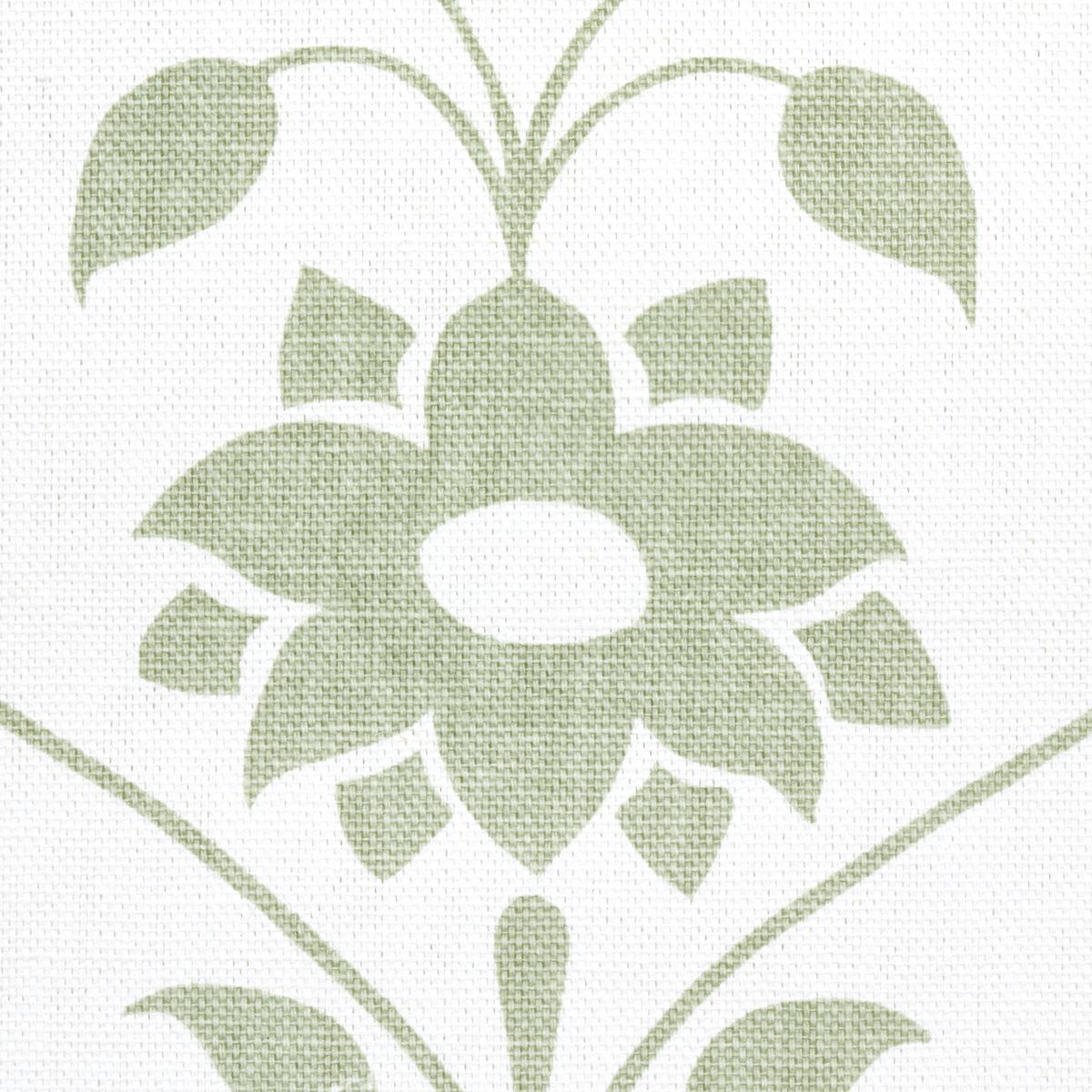 Schumacher Jaipur Mughal Flower Green Fabric