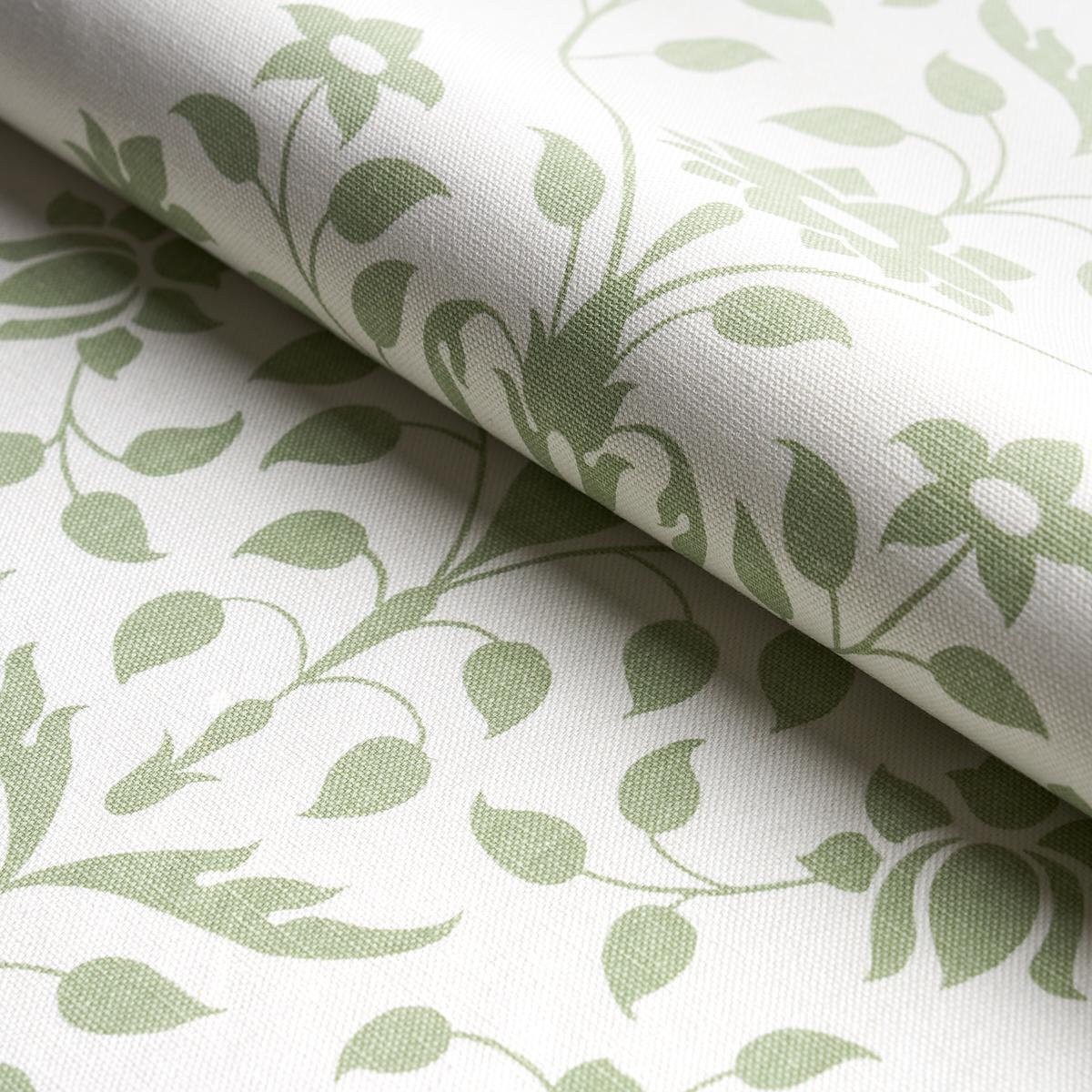 Schumacher Jaipur Mughal Flower Green Fabric