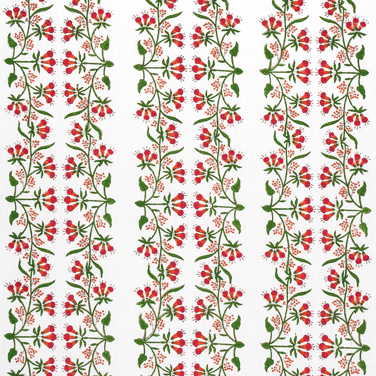 Schumacher Himalaya Hand Block Print Pink Fabric