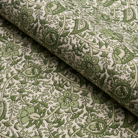 Schumacher Daisy Indoor/Outdoor Leaf Green Fabric