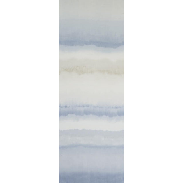 Schumacher Orissa Panel Blue & Natural Fabric