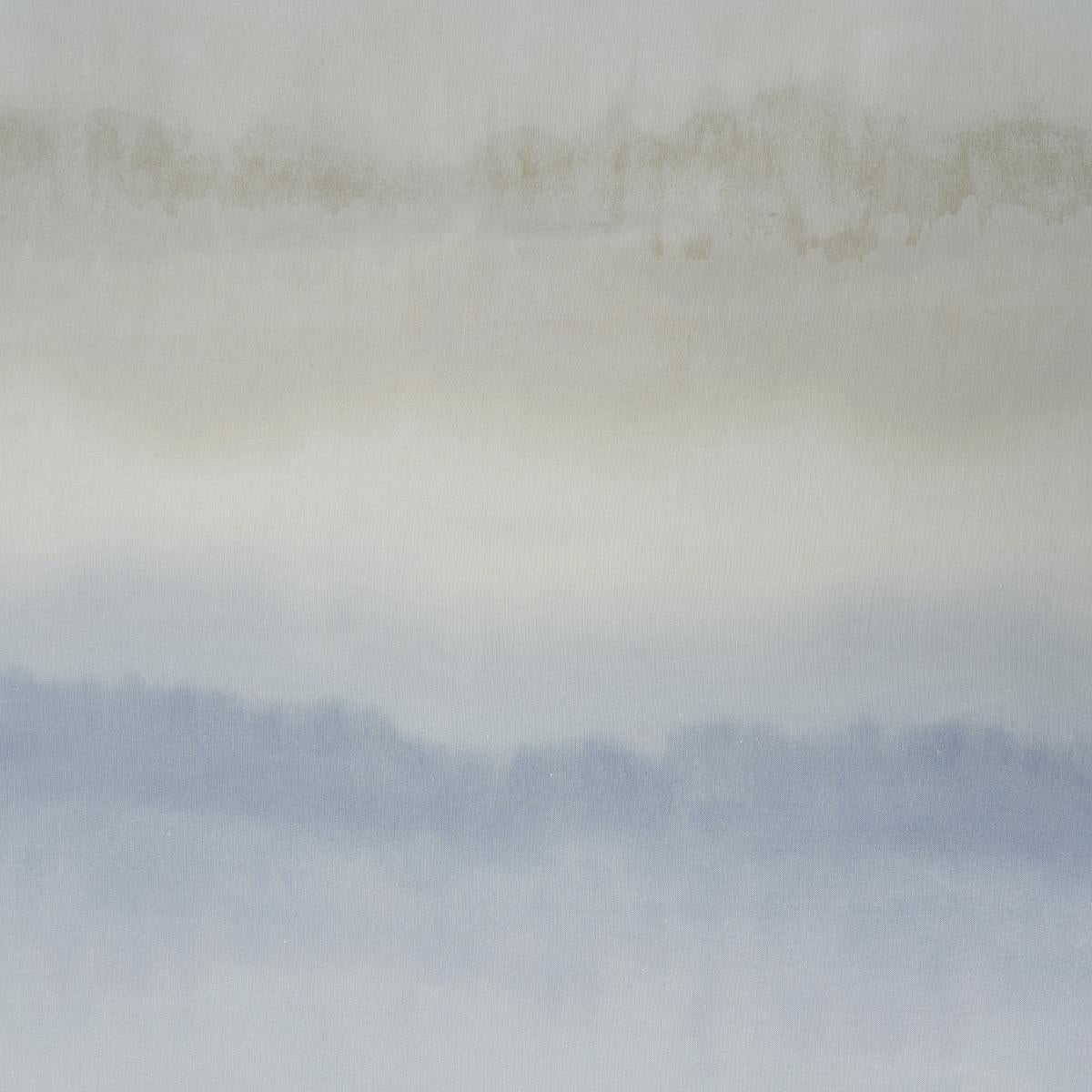 Schumacher Orissa Panel Blue & Natural Fabric