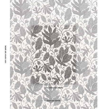 Schumacher Polka Dot Jungle Black & Cream Fabric