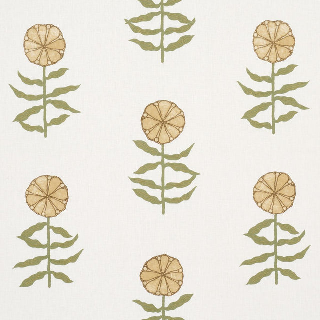 Schumacher Pretty Petals Soft Yellow Fabric