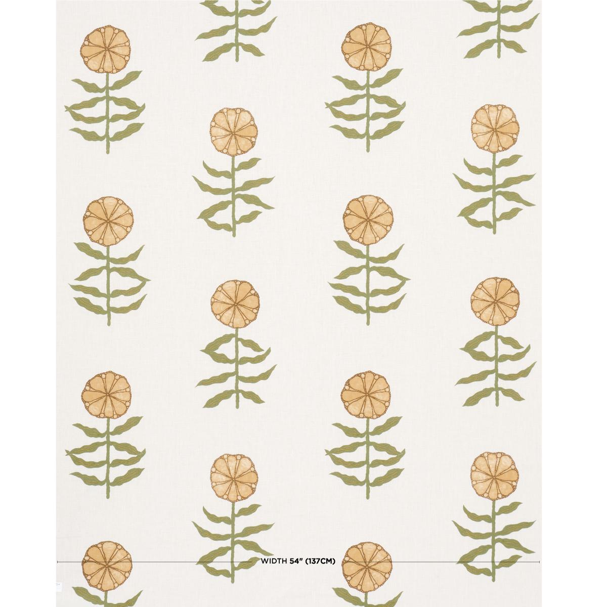 Schumacher Pretty Petals Soft Yellow Fabric