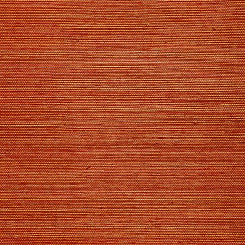 Schumacher Ningbo Sisal Russet Wallpaper