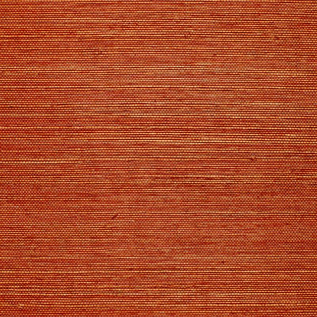 Schumacher Ningbo Sisal Russet Wallpaper