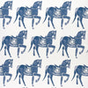 Schumacher Marwari Horse Navy Wallpaper