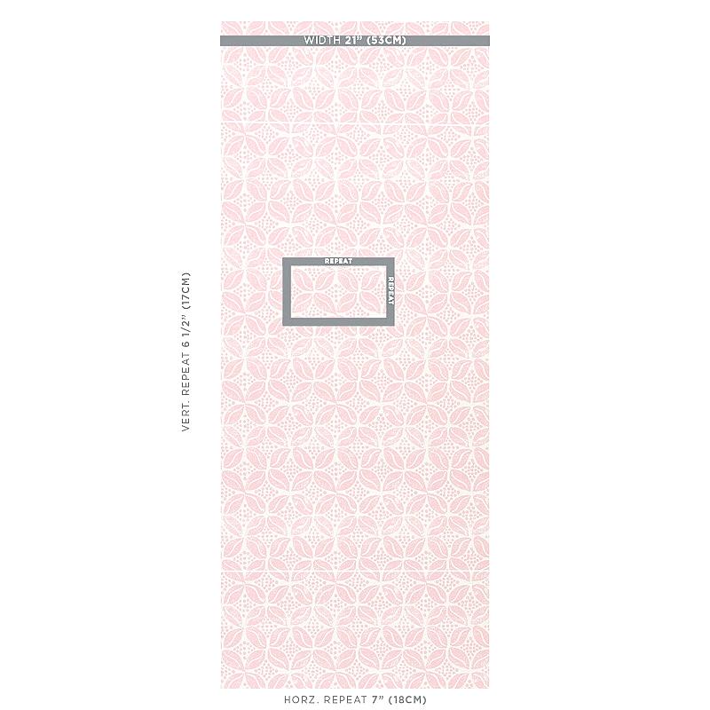 Schumacher Coffee Bean Pink Wallpaper