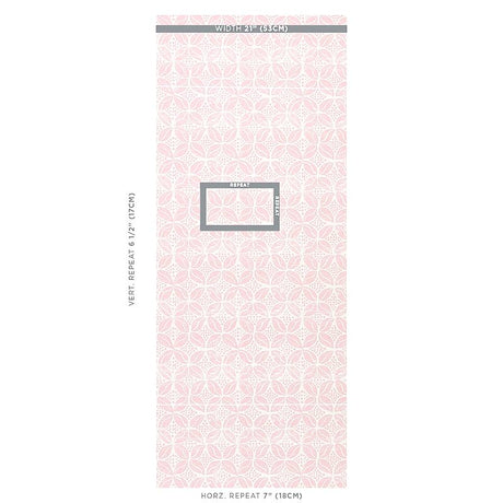 Schumacher Coffee Bean Pink Wallpaper