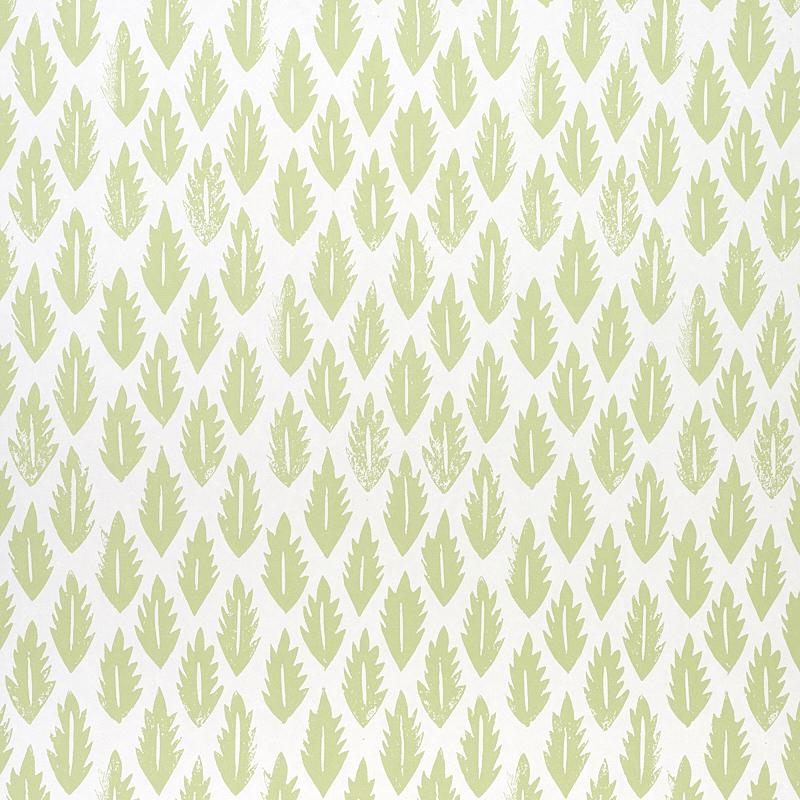 Schumacher Leaf Grass Green Wallpaper