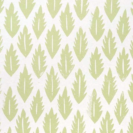Schumacher Leaf Grass Green Wallpaper
