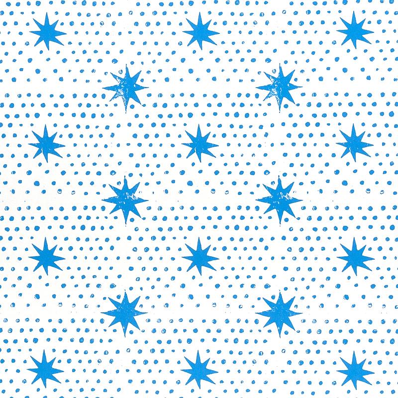 Schumacher Spot & Star Blue Wallpaper
