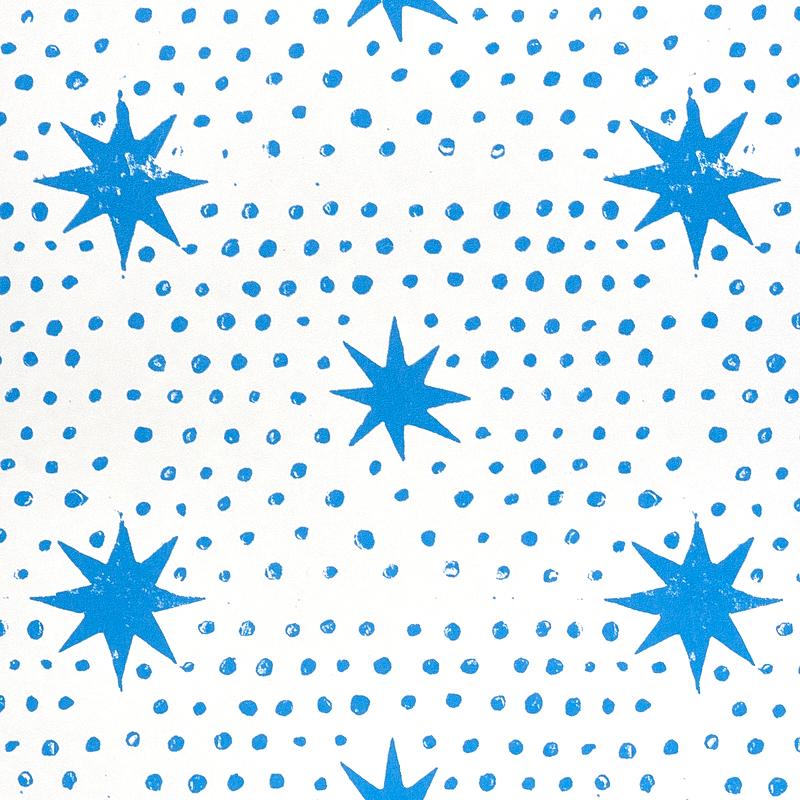 Schumacher Spot & Star Blue Wallpaper