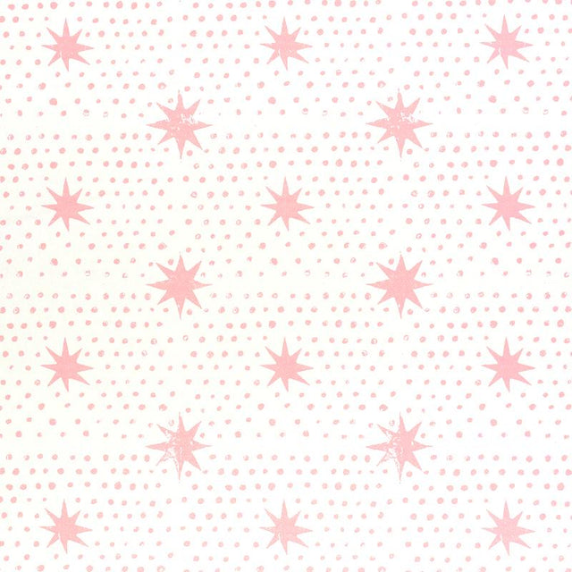 Schumacher Spot & Star Pink Wallpaper