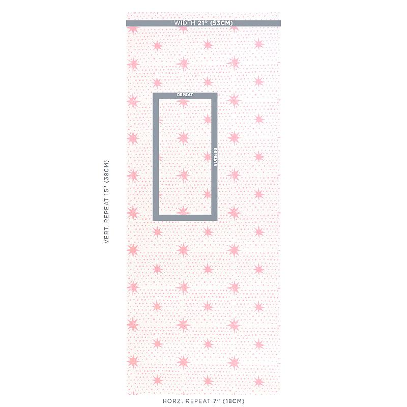 Schumacher Spot & Star Pink Wallpaper