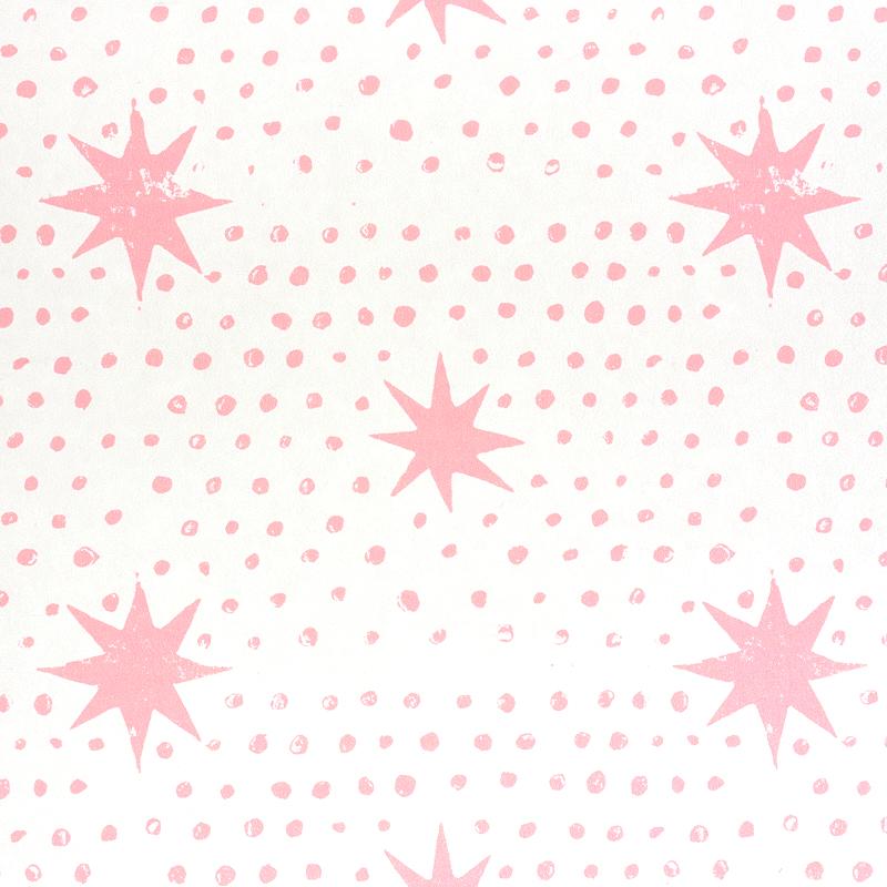 Schumacher Spot & Star Pink Wallpaper