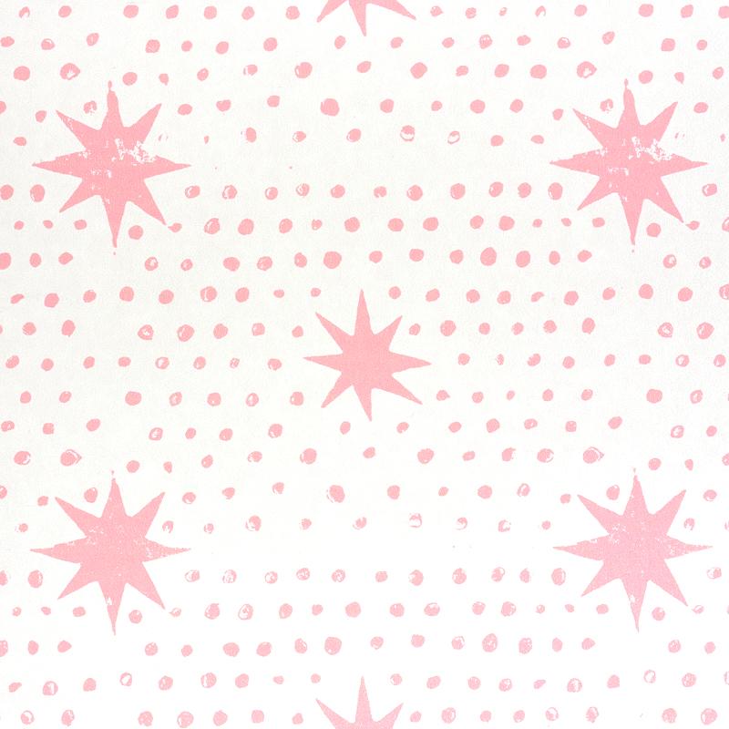 Schumacher Spot & Star Pink Wallpaper